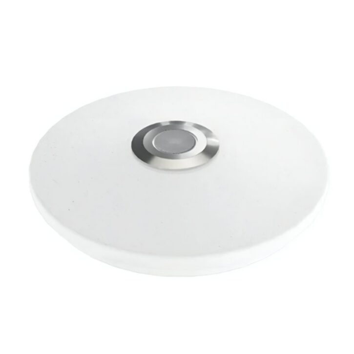 Plafonnier bluetooth avec haut parleur blanc connecté