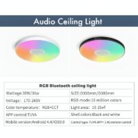 Plafonnier bluetooth connecté lumière multicolore pour chambre