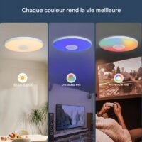 Plafonnier bluetooth connecté lumière multicolore pour chambre