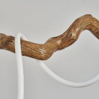Plafonnier bois flotté en résine corde LED suspendue WOODI