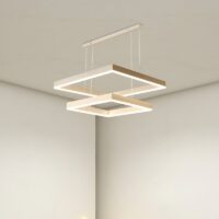 Plafonnier carré design suspendu blanc tendance et moderne HUGOE
