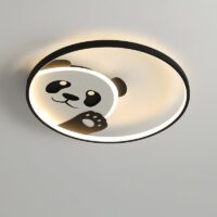Plafonnier chambre bébé rond LED panda mignon MARCUS