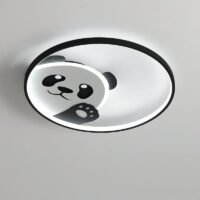 Plafonnier chambre bébé rond LED panda mignon MARCUS