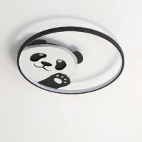 Plafonnier chambre bébé rond LED panda mignon MARCUS