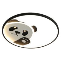 Plafonnier chambre bébé rond LED panda mignon MARCUS