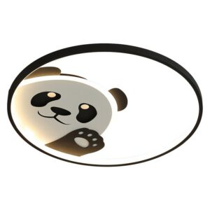 Plafonnier chambre bébé rond LED panda mignon MARCUS