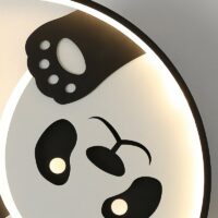 Plafonnier chambre bébé rond LED panda mignon MARCUS