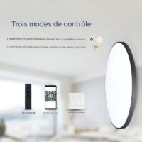 Plafonnier connecté intelligent LED avec télécommande à intensité variable