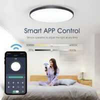 Plafonnier connecté intelligent LED avec télécommande à intensité variable