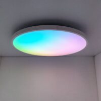 Plafonnier connecté LED rond et plat lumière réglable