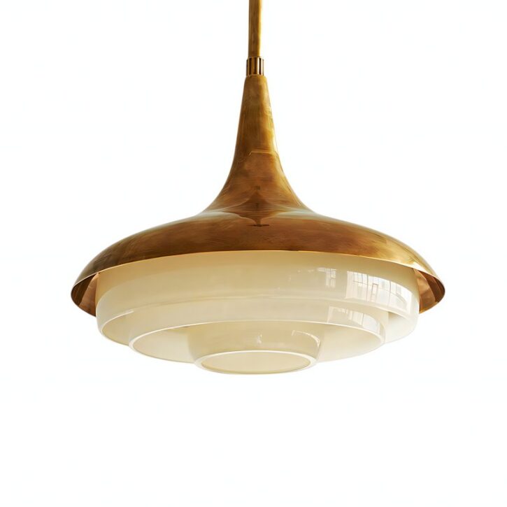 Plafonnier cuivre en résine vintage rond style français FRANCOISE