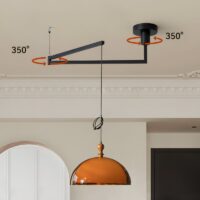 Plafonnier design italien décentré rétro-chic CUPIO