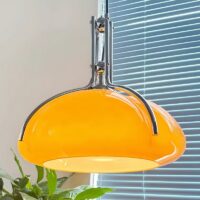 Plafonnier design italien rétro orange en verre PETTER