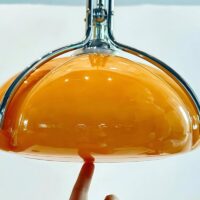 Plafonnier design italien rétro orange en verre PETTER
