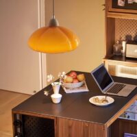 Plafonnier design italien suspendu en verre forme citrouille PETTER