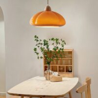 Plafonnier design italien suspendu en verre forme citrouille PETTER