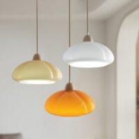 Plafonnier design italien suspendu en verre forme citrouille PETTER