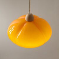 Plafonnier design italien suspendu en verre forme citrouille PETTER