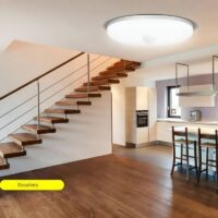 Plafonnier détecteur de mouvement blanc intelligent LED