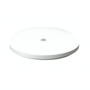 Plafonnier détecteur de mouvement rond et blanc LED plat