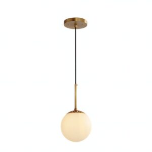 Plafonnier doré boule suspendue en verre design et scandinave OCTAVIO
