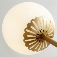 Plafonnier doré boule suspendue en verre design et scandinave OCTAVIO