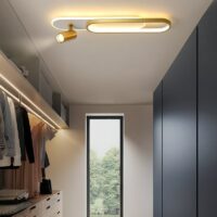 Plafonnier doré spot orientable et LED moderne et tendance OXO