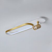 Plafonnier doré spot orientable et LED moderne et tendance OXO