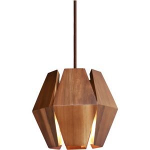 Plafonnier en bois géométrique design suspendu original MIA