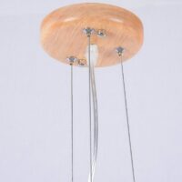 Plafonnier en bois géométrique et moderne LED tricolore ODEMOUS