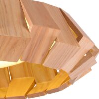 Plafonnier en bois géométrique et moderne LED tricolore ODEMOUS
