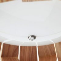 Plafonnier en bois géométrique et moderne LED tricolore ODEMOUS