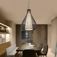 Plafonnier en métal suspendu design poire minimaliste AMOCS