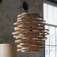 Plafonnier en osier abstrait et design naturel LONGIVALI