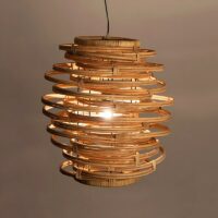 Plafonnier en osier abstrait et design naturel LONGIVALI