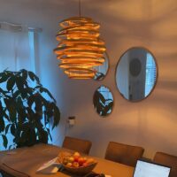 Plafonnier en osier abstrait et design naturel LONGIVALI