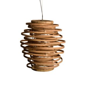 Plafonnier en osier abstrait et design naturel LONGIVALI