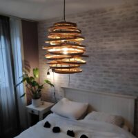 Plafonnier en osier abstrait et design naturel LONGIVALI