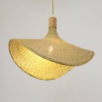 Plafonnier en osier naturel et bohème style japonais MAOQ