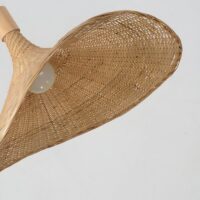 Plafonnier en osier naturel et bohème style japonais MAOQ