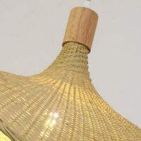 Plafonnier en osier naturel et bohème style japonais MAOQ