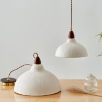 Plafonnier en papier de riz rétro style japonais artisanal SANTZU