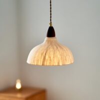 Plafonnier en papier de riz rétro style japonais artisanal SANTZU