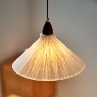 Plafonnier en papier de riz rétro style japonais artisanal SANTZU