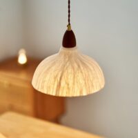 Plafonnier en papier de riz rétro style japonais artisanal SANTZU