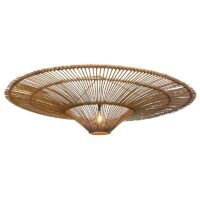 Plafonnier en rotin rond entonnoir bohème et chic GALIA