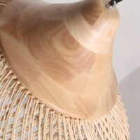 Plafonnier en rotin tressé et bois bohème naturel NOUSIS