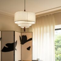 Plafonnier en tissu suspendu style rétro vintage MAXXO