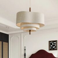Plafonnier en tissu suspendu style rétro vintage MAXXO