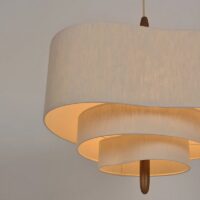 Plafonnier en tissu suspendu style rétro vintage MAXXO